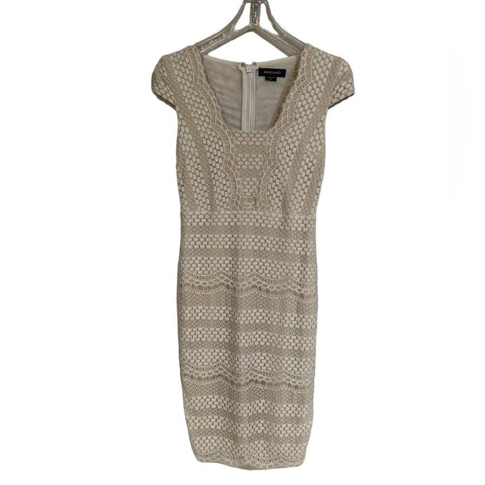 MARCIANO - Lace Dress Beige/Ivory - SIZE XS